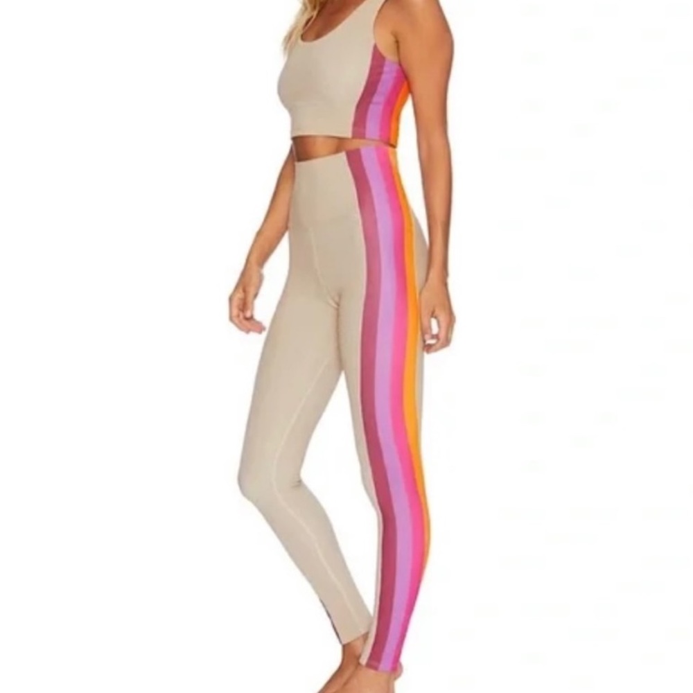 BEACH RIOT Sunset Taupe Megan Leggings Size Medium